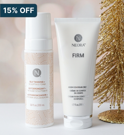 Image of 3-in-1 Self-Tanning + Sculpting Foam and Firm Body Contour Cream with 15% OFF label